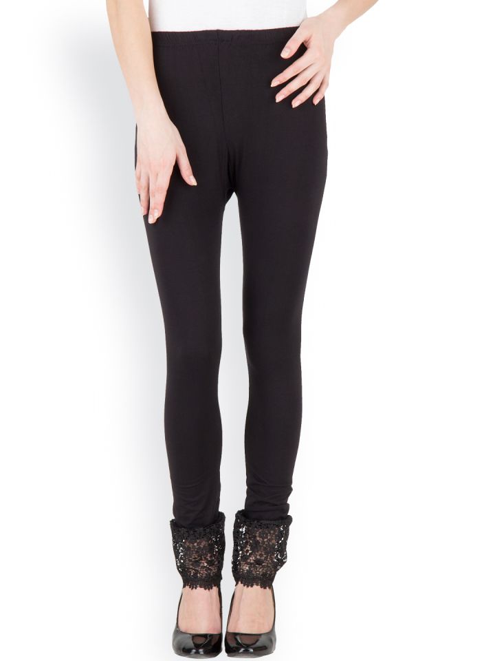 H&M Women Black Cotton Sustainable Leggings