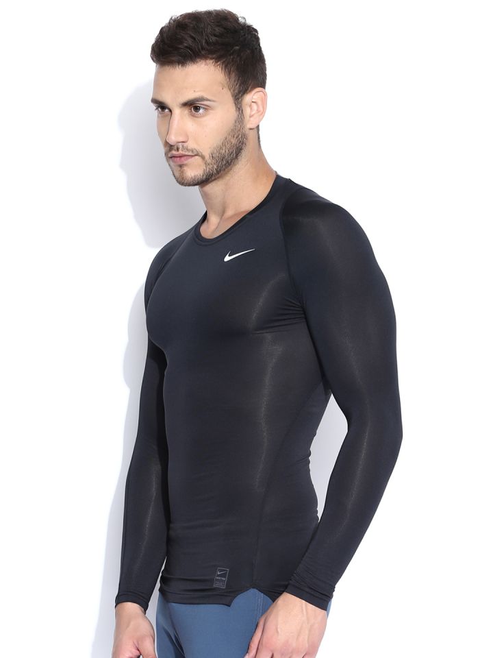 Nike Men Black AS Cool Compression LS Training T shirt