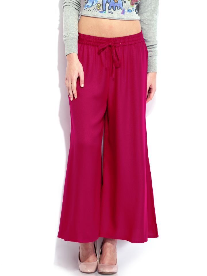 Golden palazzo pants myntra clearance