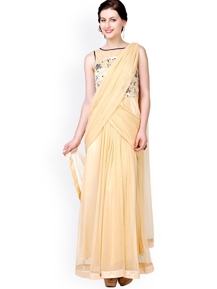 saree style maxi dress