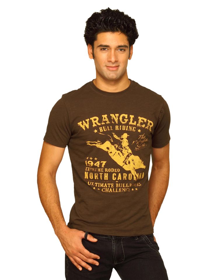 Wrangler Cowboy Seed Bag T-Shirt in Ochre Heather