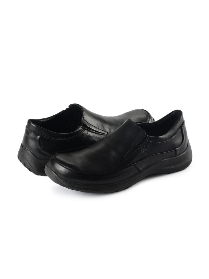 woodland black formal shoes