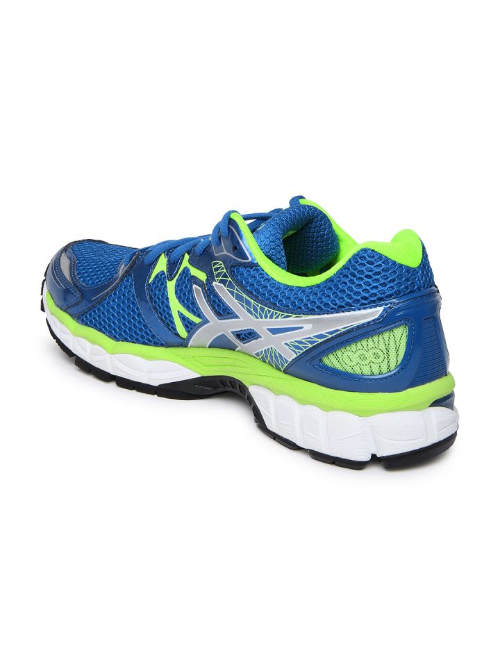 ASICS Men Blue Neon Green Gel Nimbus 16 Running Shoes