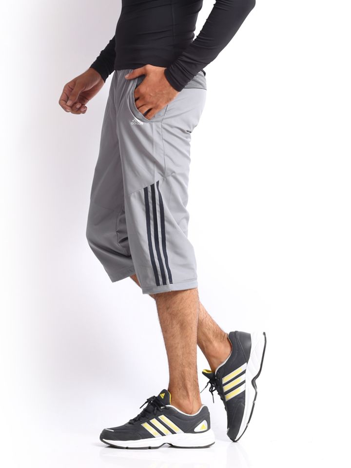 Buy ADIDAS Men Grey 3/4 Length Track Pants - Shorts for Men 252823 | Myntra