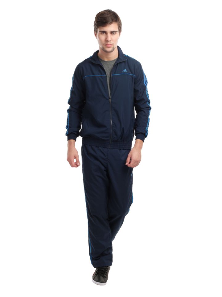 adidas dark blue tracksuit