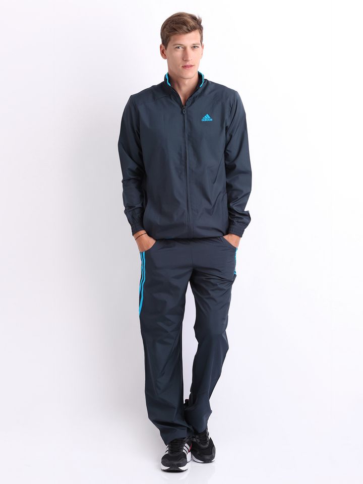 Mens adidas tracksuit navy Clearance