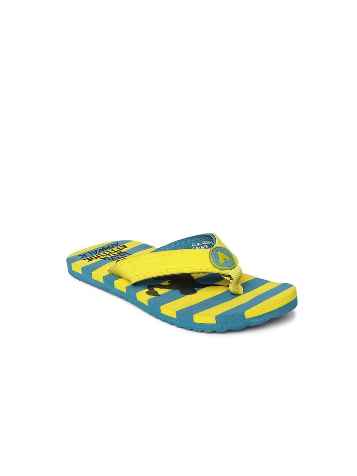 Airwalk Boys Yellow Teal Blue Flip Flops