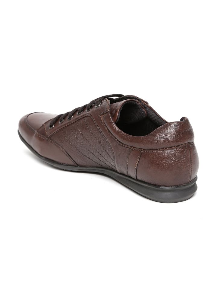 Alberto Torresi Men Dark Brown Leather Casual Shoes