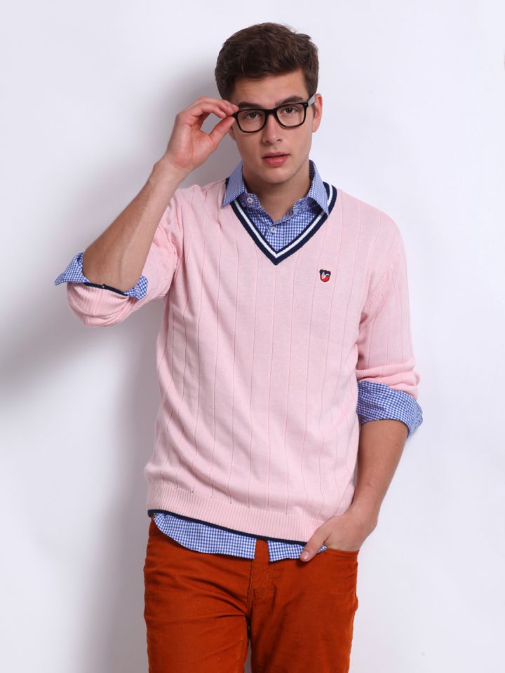 Men's Pink Sweaters