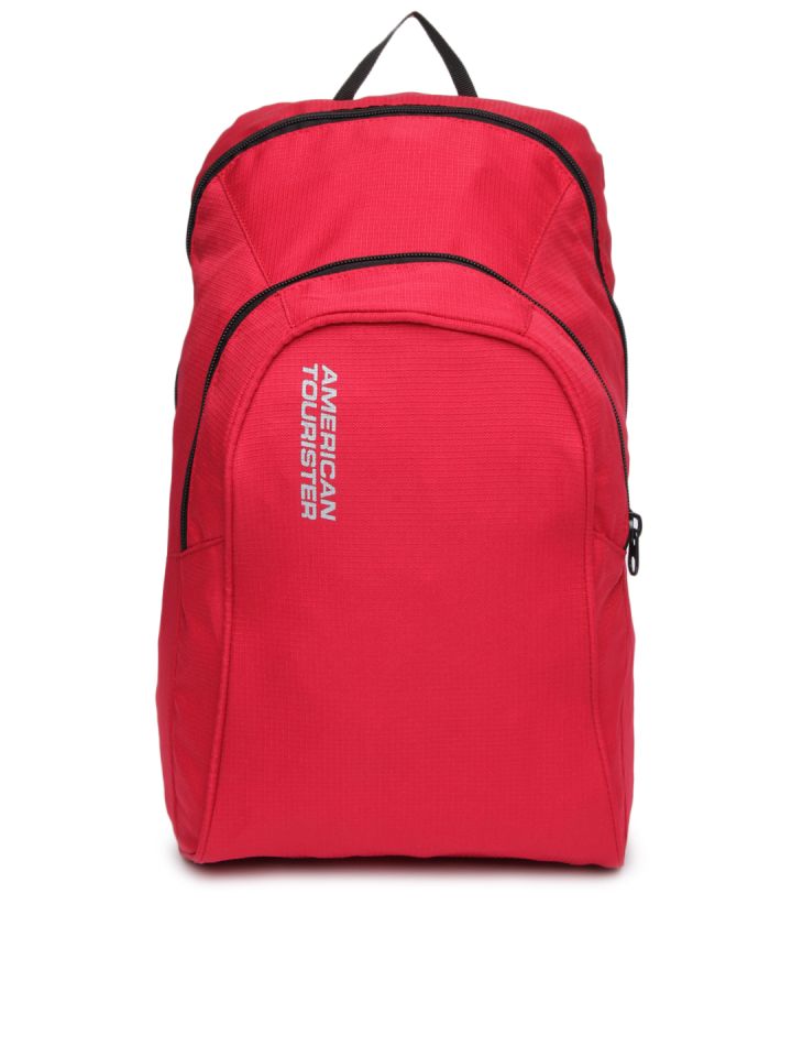 Buy American Tourister Unisex Red Jiffy Ripstop Backpack
