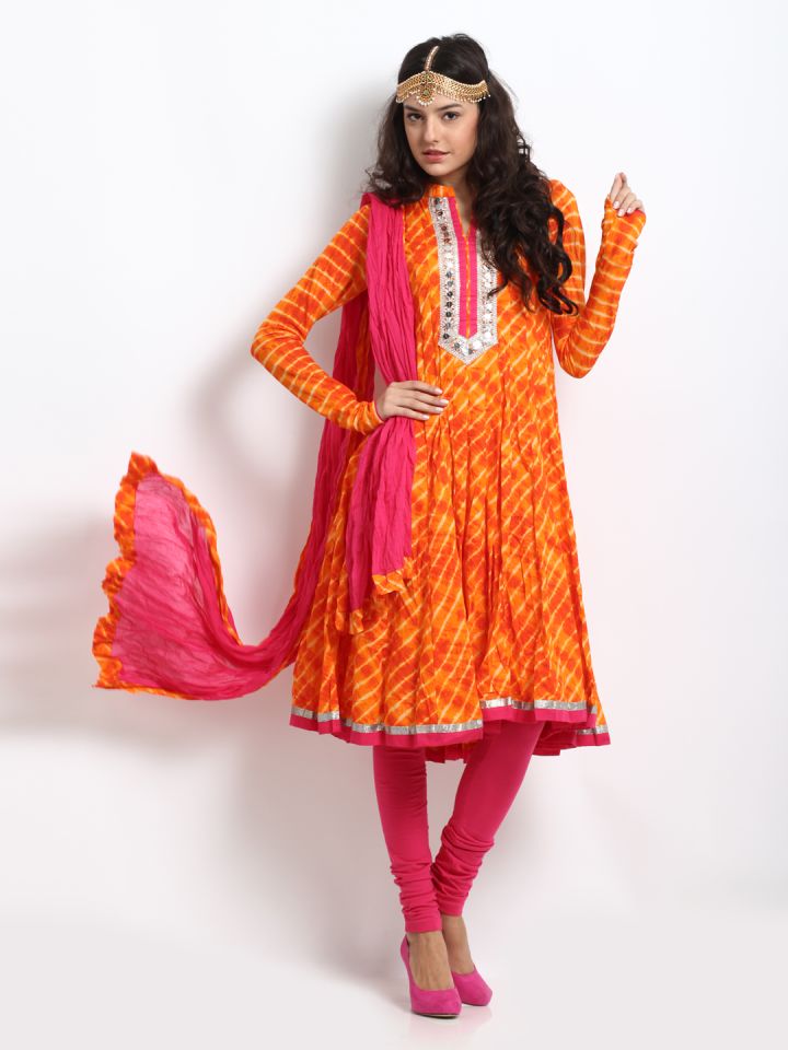 Biba orange anarkali sale