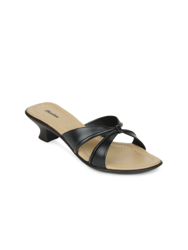 bata women black heels