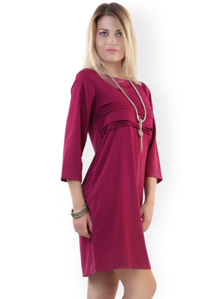 Maroon shift store dress