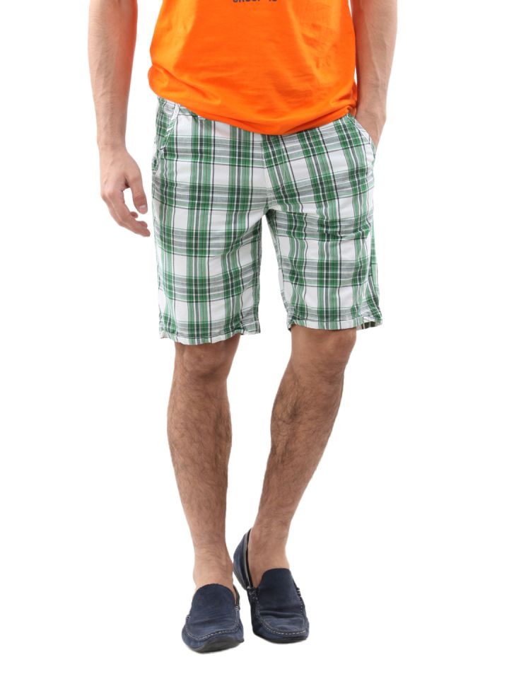 Mens checked cheap chino shorts