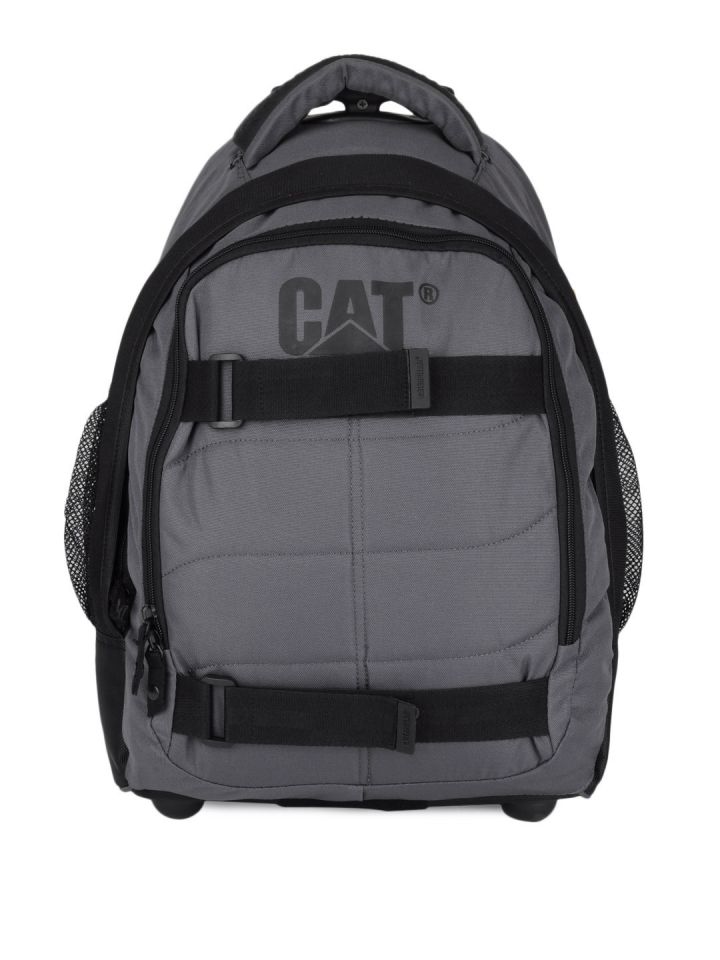 Buy CAT Unisex Grey Derrick Trolley Backpack Backpacks for