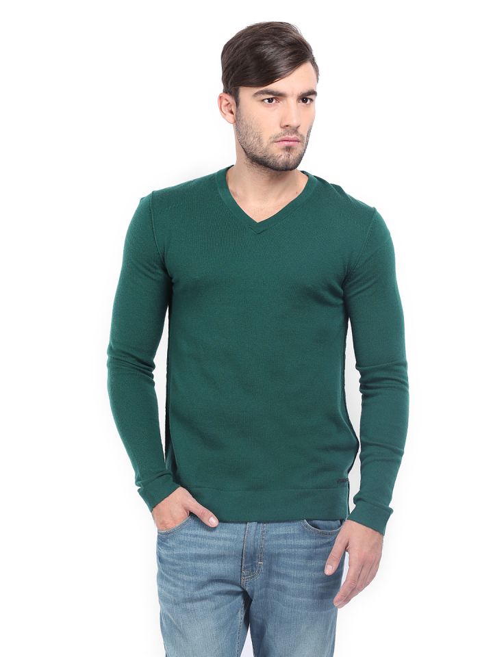 Green calvin deals klein sweater
