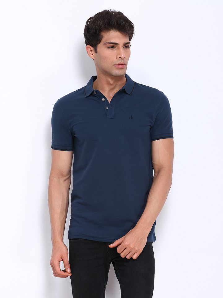 navy polo and jeans