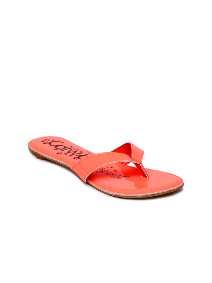 Neon hotsell orange sandals