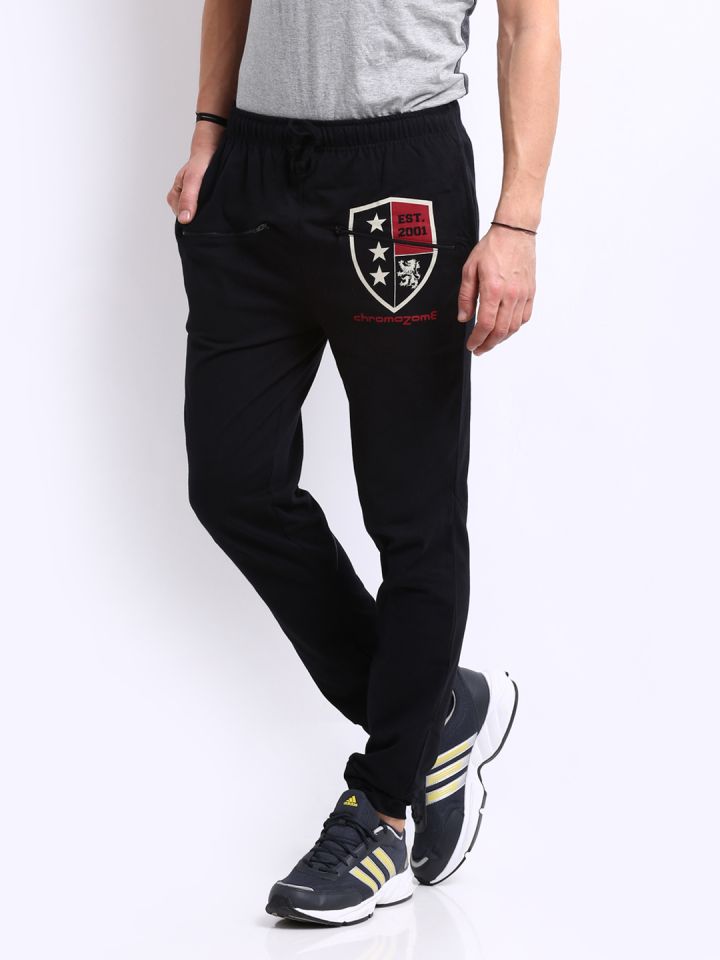 Chromozome Men Black Track Pants