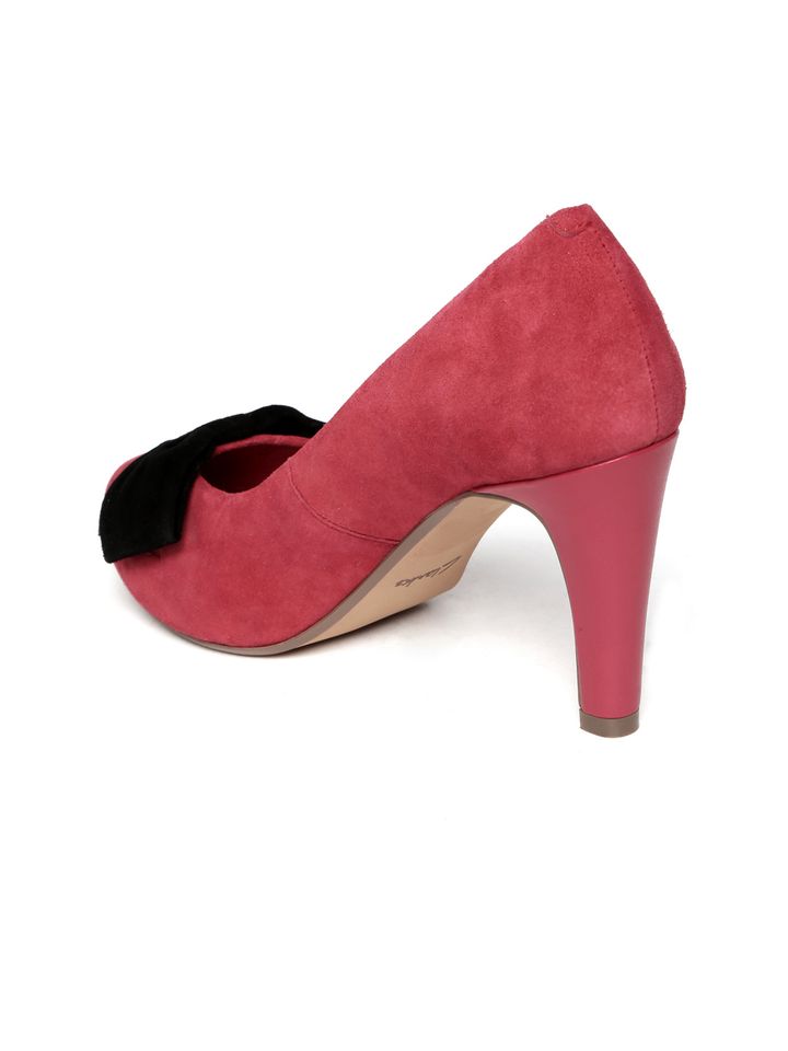 clarks pumps red
