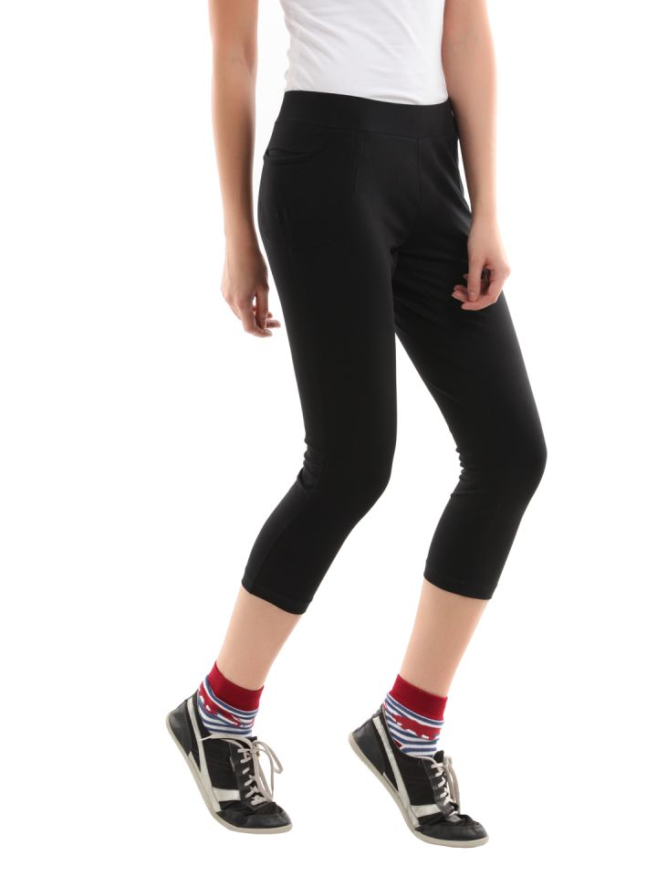 Buy Converse Women Black Capris Capris for Women 101053 Myntra