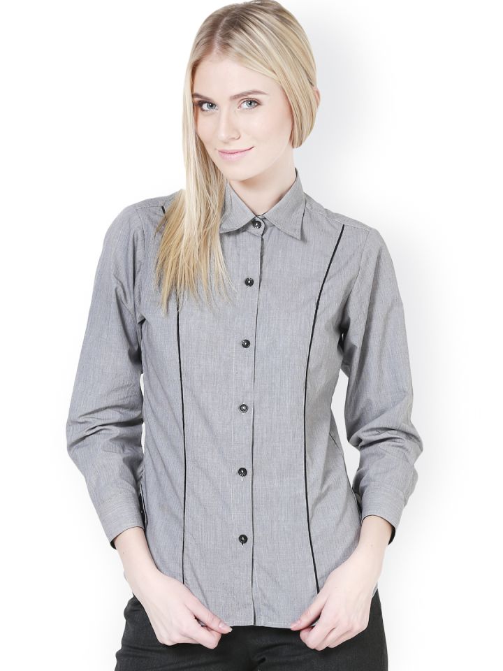 grey formal shirt women's