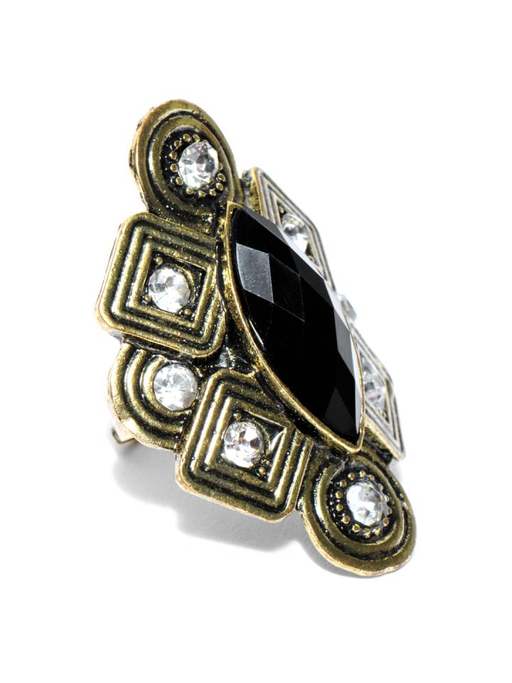 Buy Dressberry Gold Toned Stone Ring Ring For Women 151693 Myntra