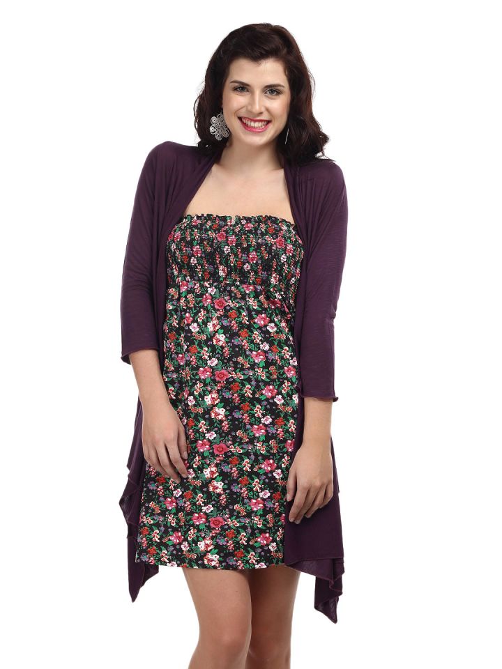 Aubergine shrug top