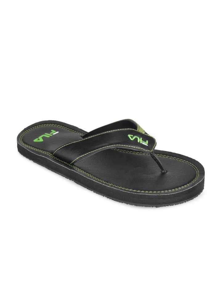 Buy Fila Men Black Green Resort Flip Flops Flip Flops for Men