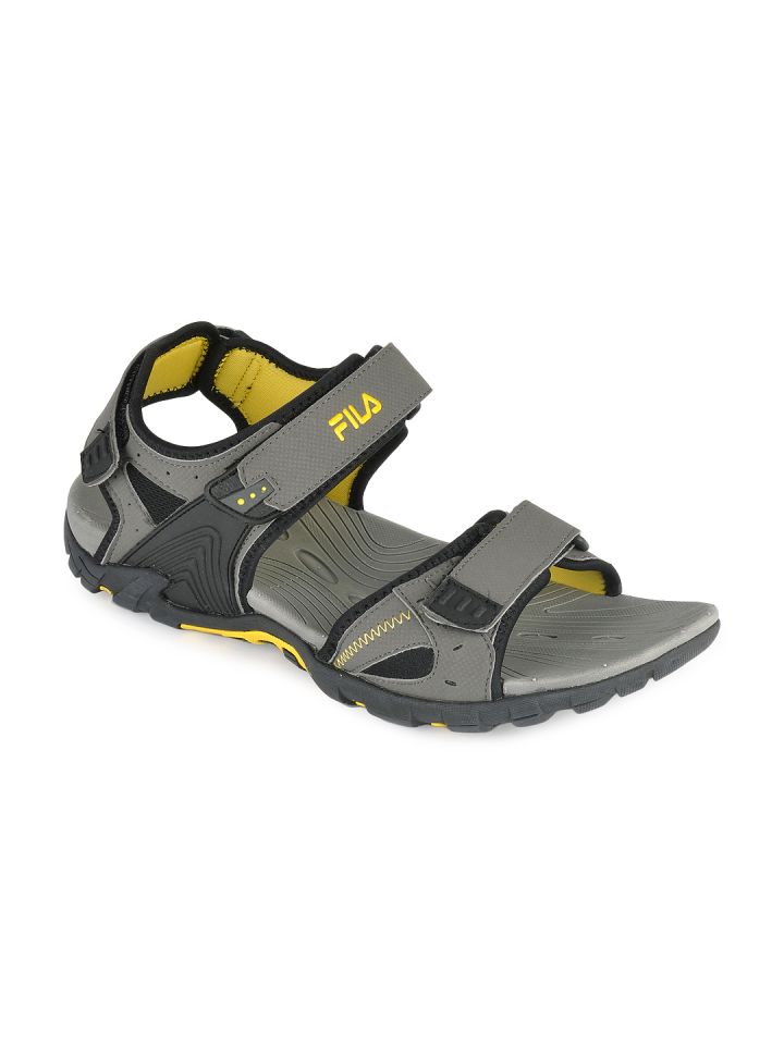 Fila sandals hot sale mens grey