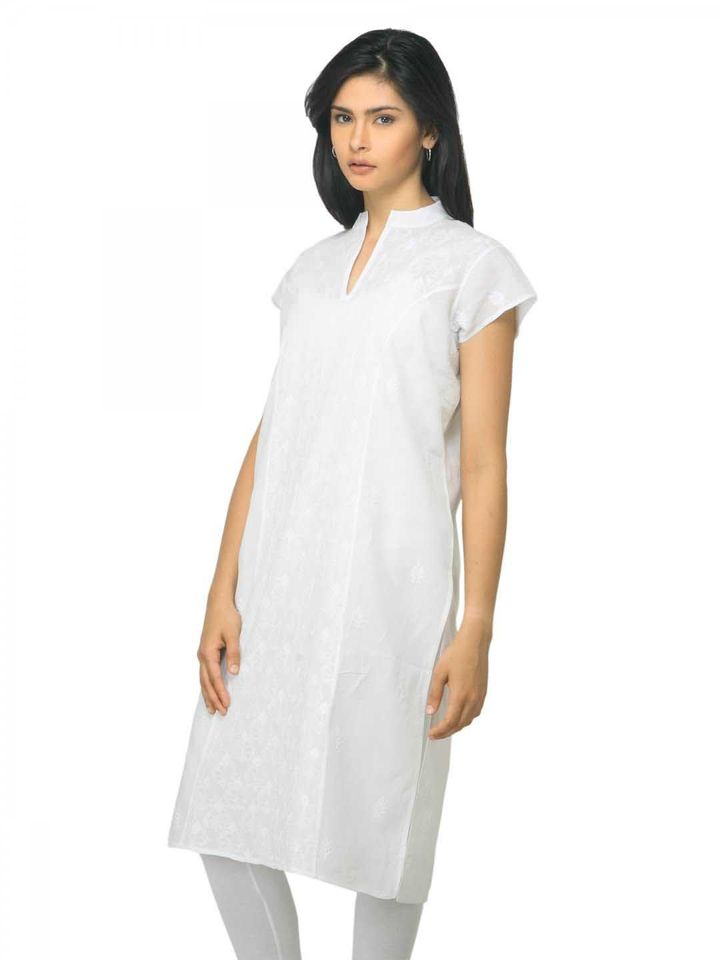 Buy Fabindia Women White Chikankari Kurta Kurtas For Women 30837 Myntra See more ideas about indian dresses, indian fashion, kurti designs. myntra