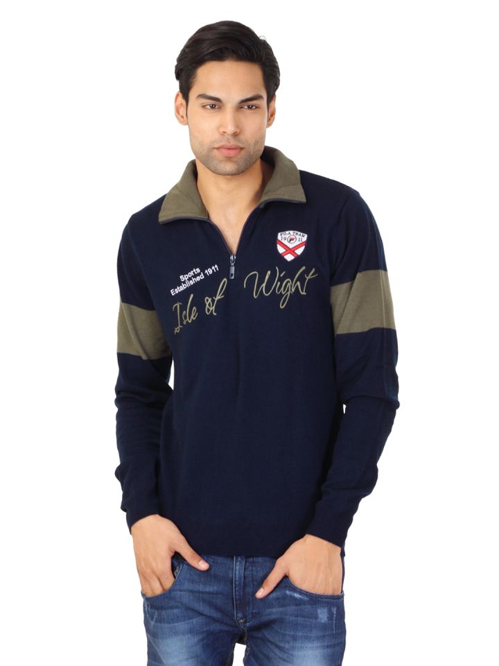 Buy Fila Men Navy Blue Sweatshirt Myntra