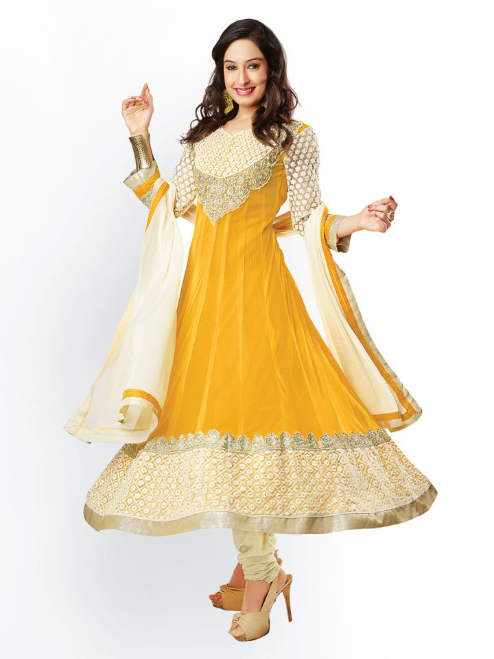 myntra anarkali dress material