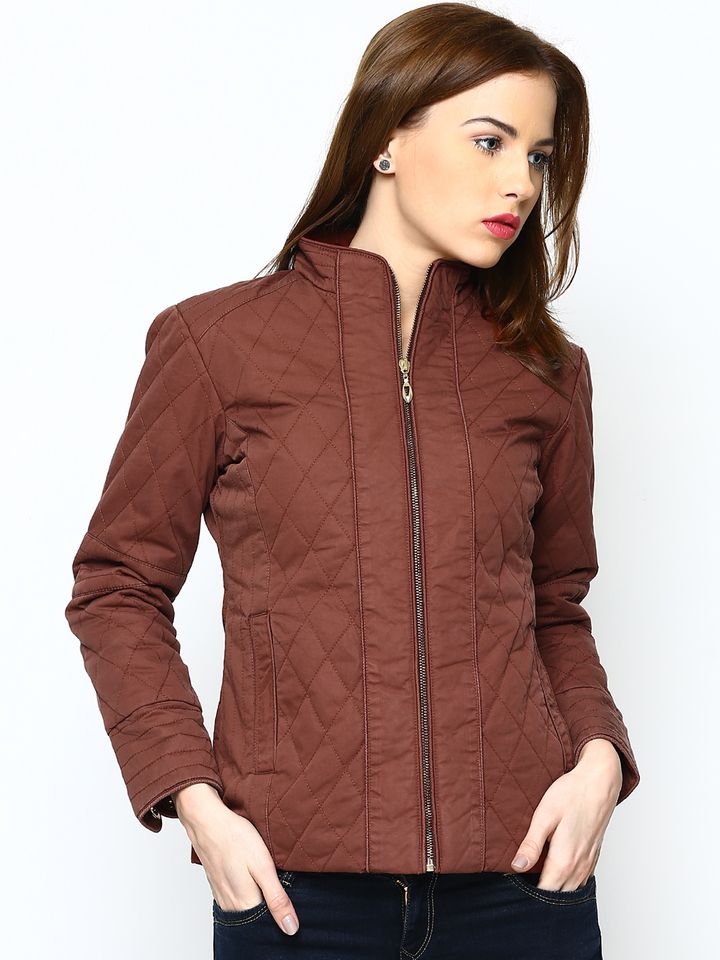 Women Rust Brown Jacket - Jackets 