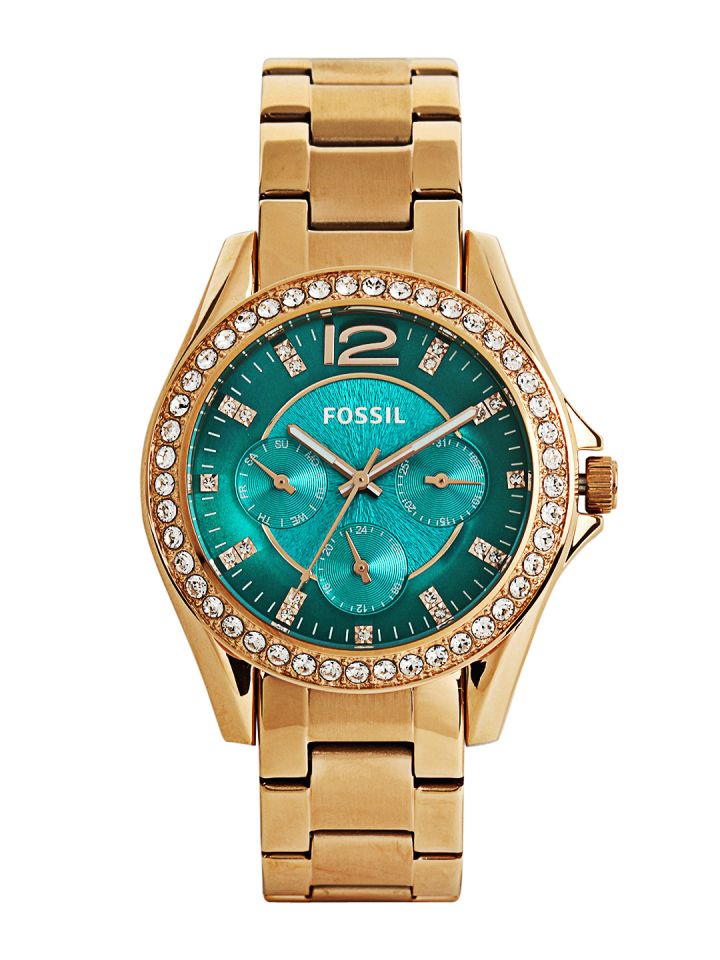 Fossil Women Turquoise Blue Dial Watch