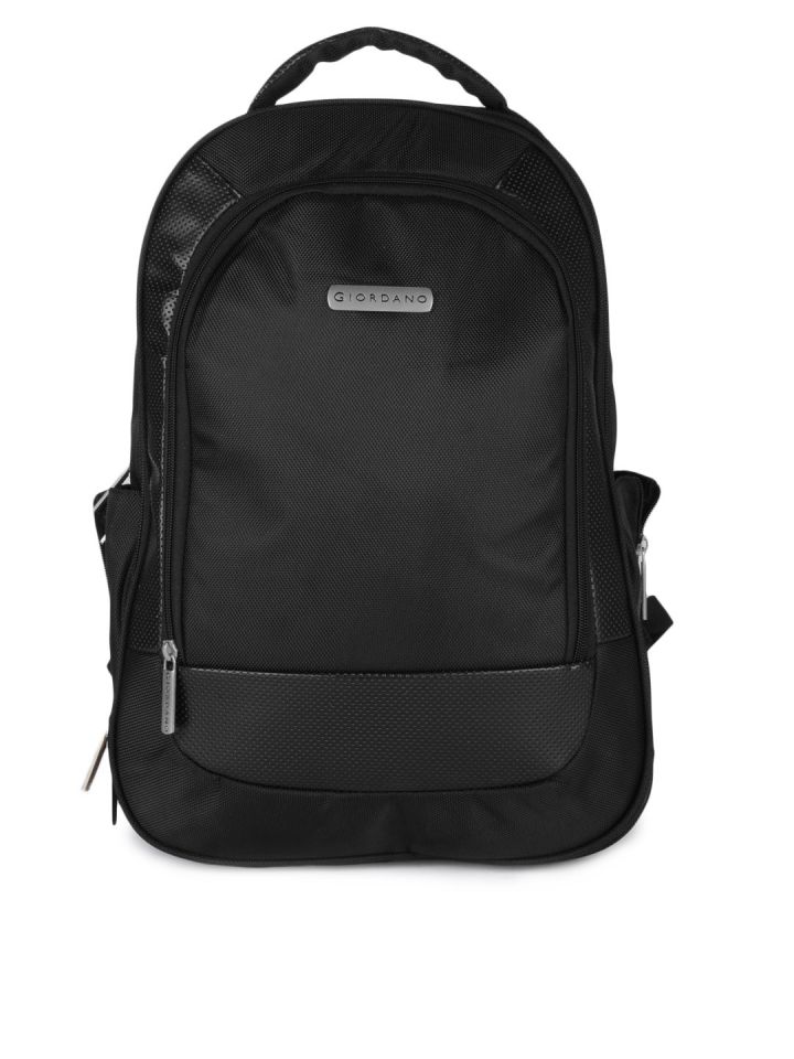 Giordano Unisex PC Black Backpack