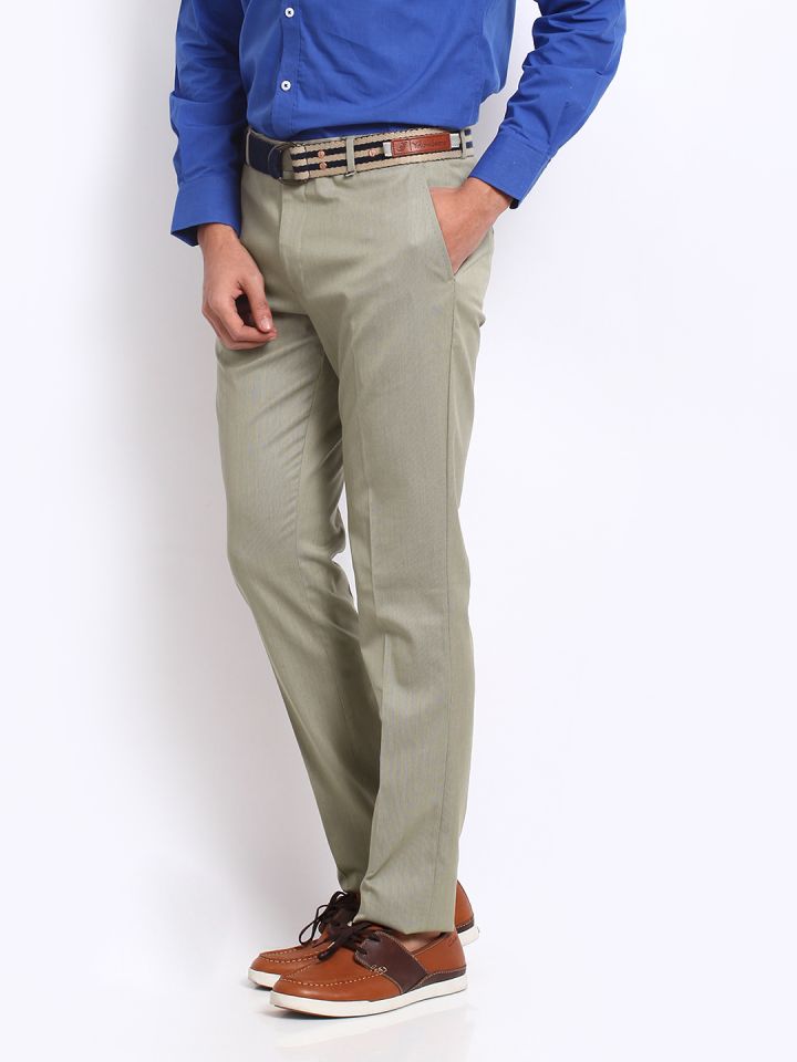 Buy Indigo Nation Men Navy Blue Ultra Slim Fit Solid Regular Trousers  Trousers  for Men 2490282  Myntra