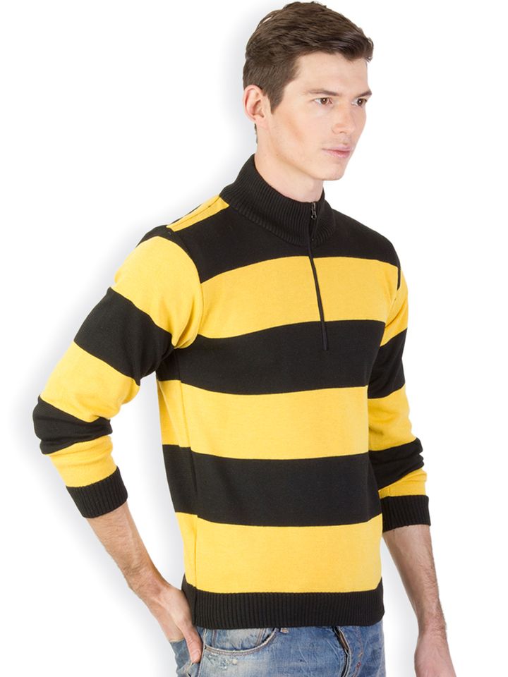 black yellow sweater