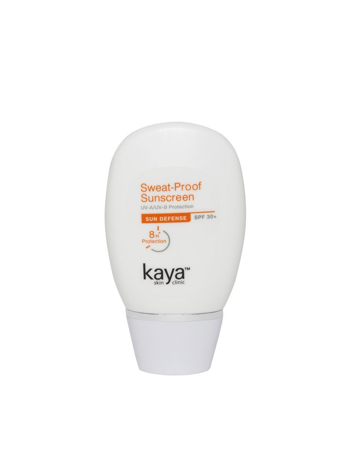 Buy Kaya Skin Clinic Sun Defense Sweat Proof Sunscreen Spf 30 Plus Sunscreen For Unisex 637659 Myntra kaya skin clinic sun defense sweat proof sunscreen spf 30 plus