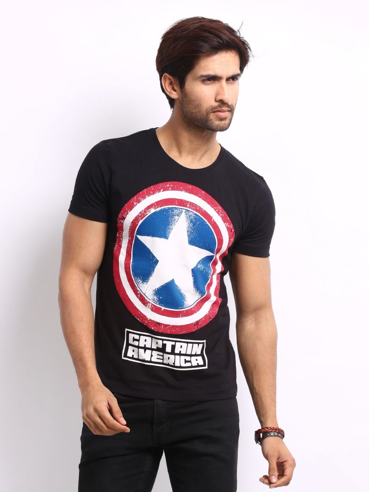 captain america t shirt myntra