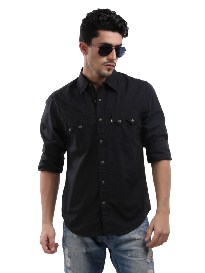 Buy Levis Men Black Sawtooth Western Shirt - Shirts for Men 106528 | Myntra