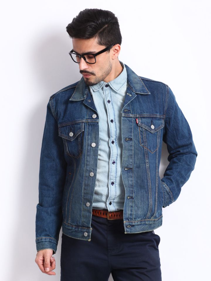 Buy Levis Men Blue Trucker Louis Denim Jacket - Jackets for Men 223278 |  Myntra