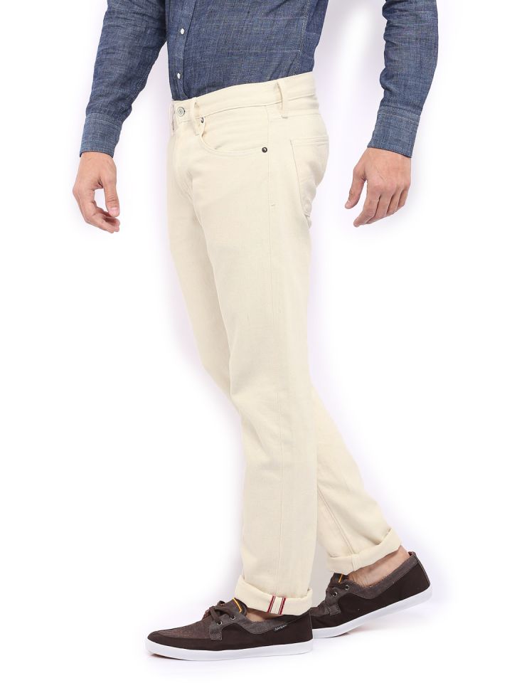 Buy Levis Men Cream Coloured 511 Khadi Slim Fit Jeans - Jeans for Men  399428 | Myntra