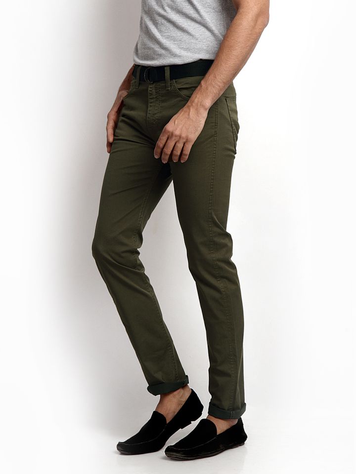 Buy Levis Men Olive Green 510 Line 8 Skinny Fit Jeans Jeans for