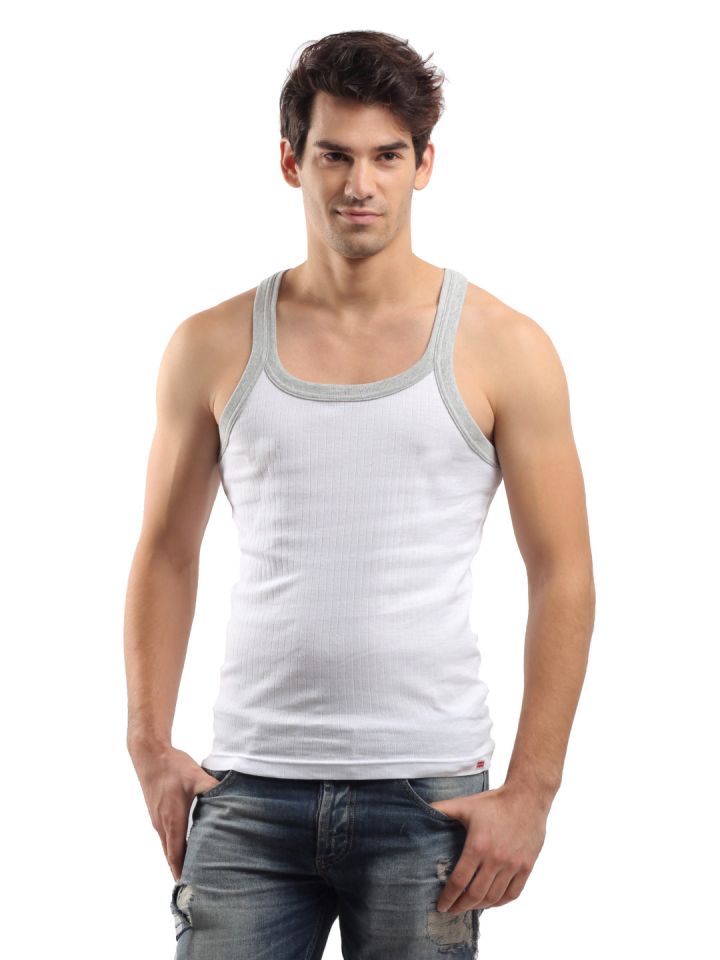 Levis Men White Innerwear Vest