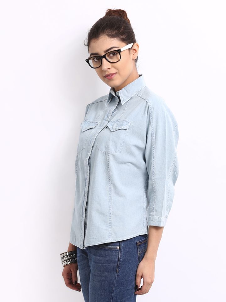 Levi's light blue denim shirt sale