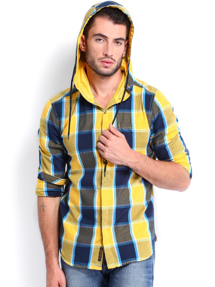 hooded shirt mens