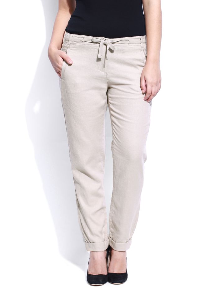 M&s linen blend hotsell peg leg trousers