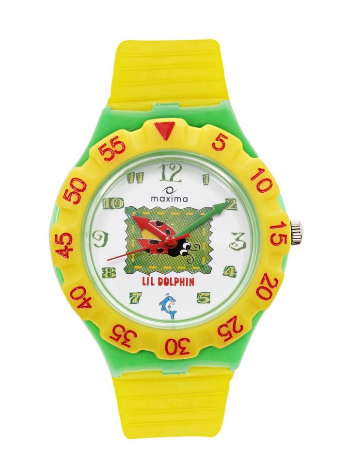 Maxima Li l Dolphin Kids Unisex White Dial Watch