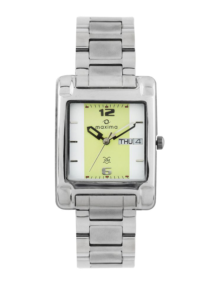 Buy Maxima Men White Green Dial Watch Watches for Men 182314